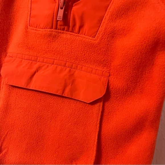 All In Motion Boys XS Micro-fleece Hoodie Thumbhole Cuffs Orange Quarter Zip NWT - Picture 2 of 9